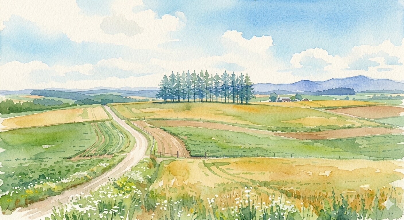 夏のマイルドセブンの木が見える風景 | の人気AIイラスト・グラビア