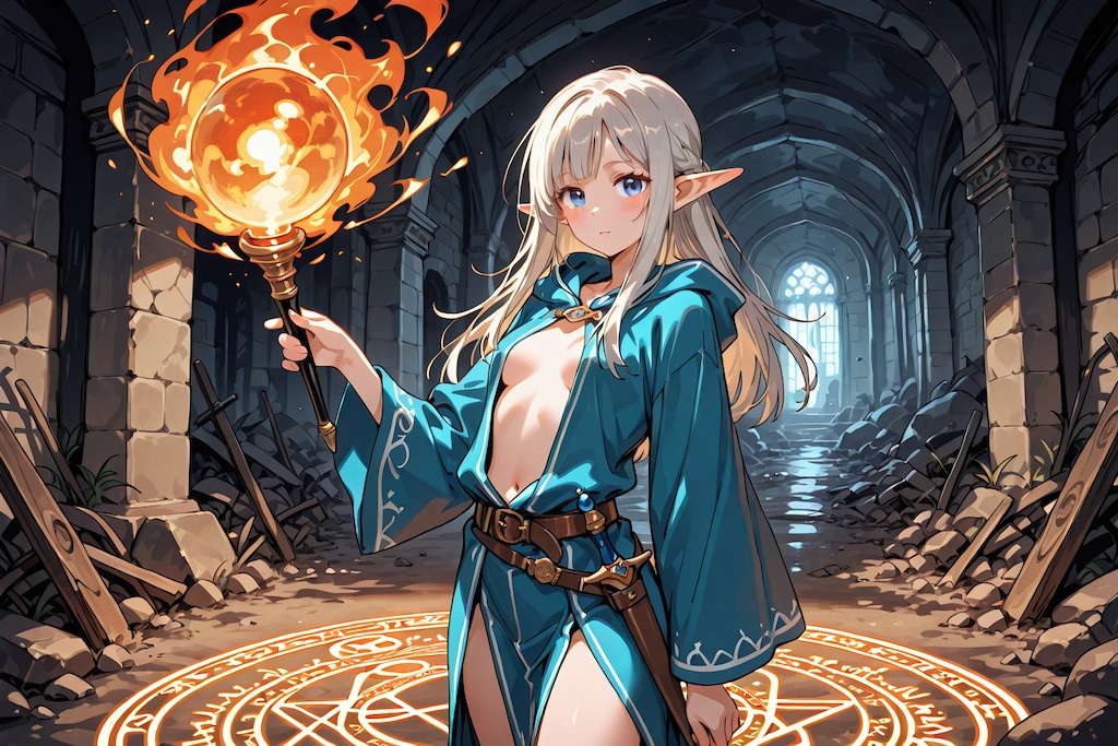 エルフの冒険者（魔術師）