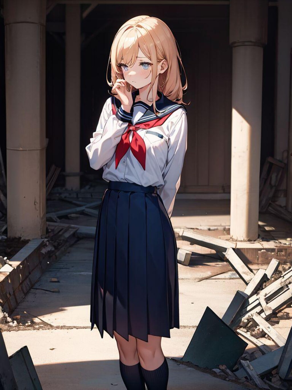 セーラー服の裾