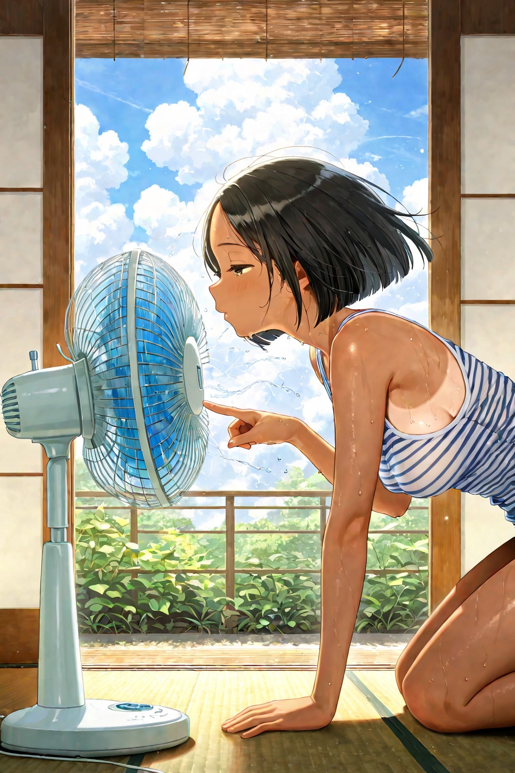 扇風機指ストップチャレンジ