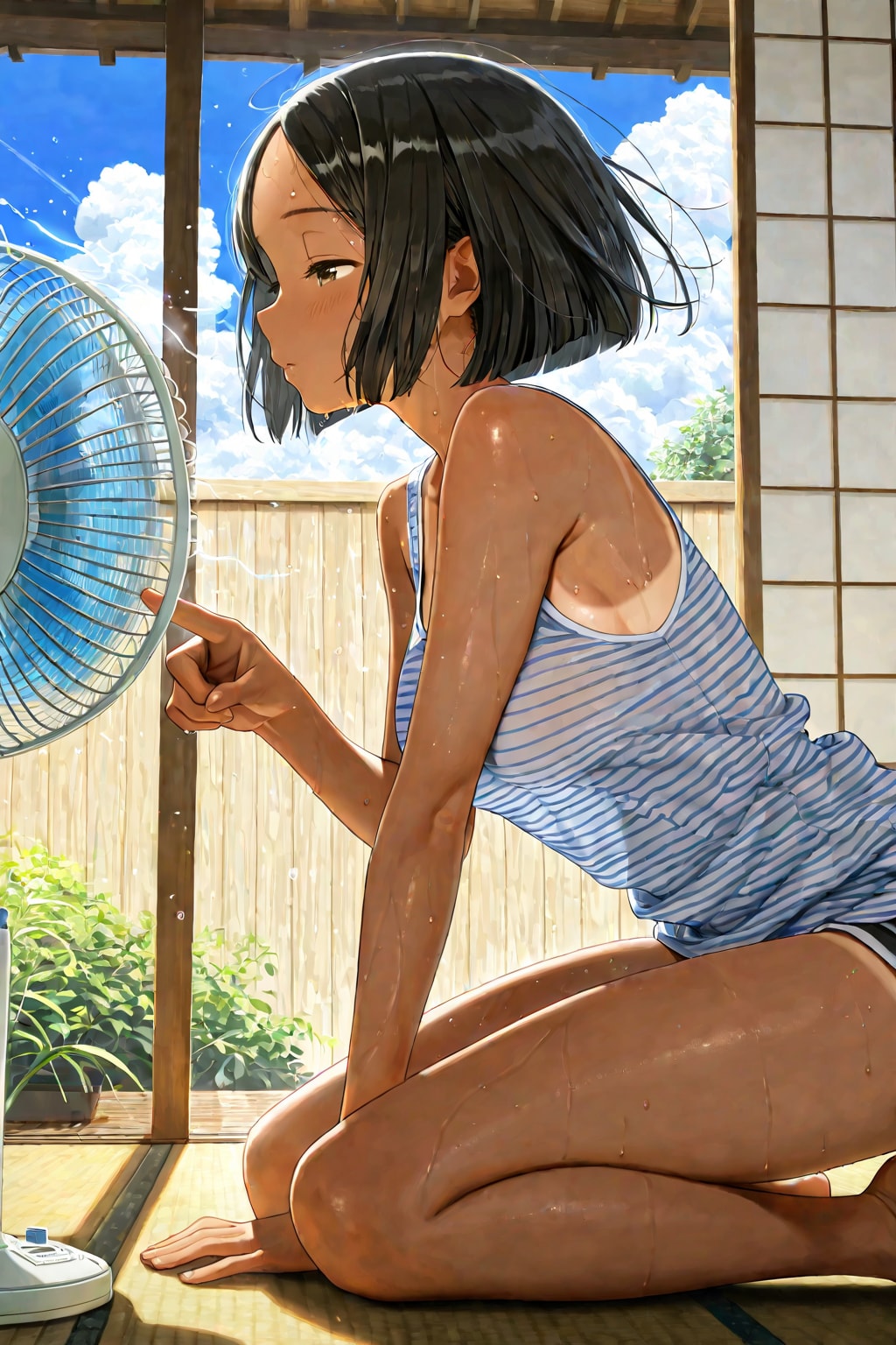 扇風機指ストップチャレンジ