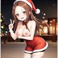 からかい上手の高木さんのかわいいクリスマス！サンタコスとヌードでの魅力溢れる祝祭 8枚目