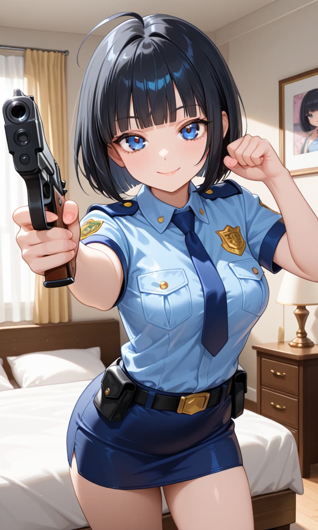 【うちの子】さやかちゃん、ママの制服を拝借