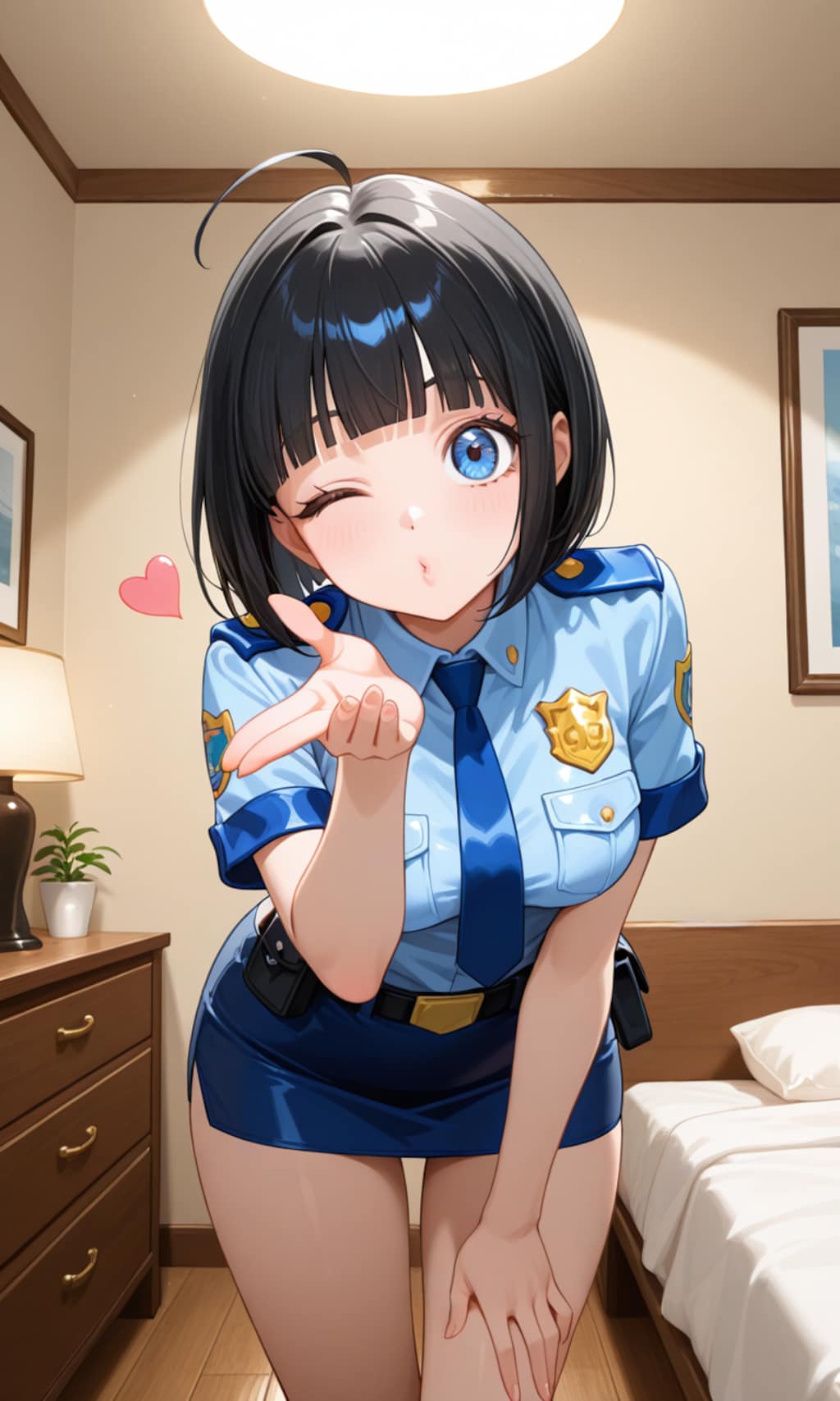 【うちの子】さやかちゃん、ママの制服を拝借