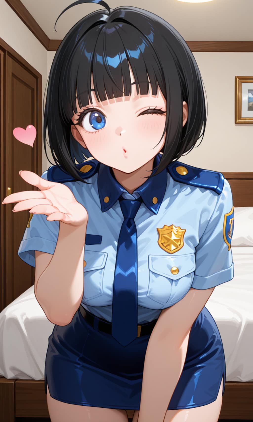 【うちの子】さやかちゃん、ママの制服を拝借