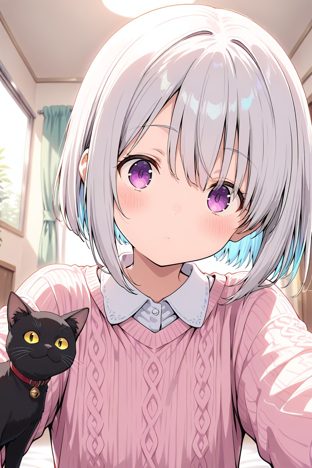 銀髪の彼女と黒猫