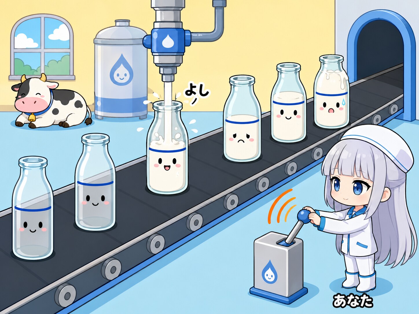 とーん、とーん、よし♪ ～ミルクつめ～