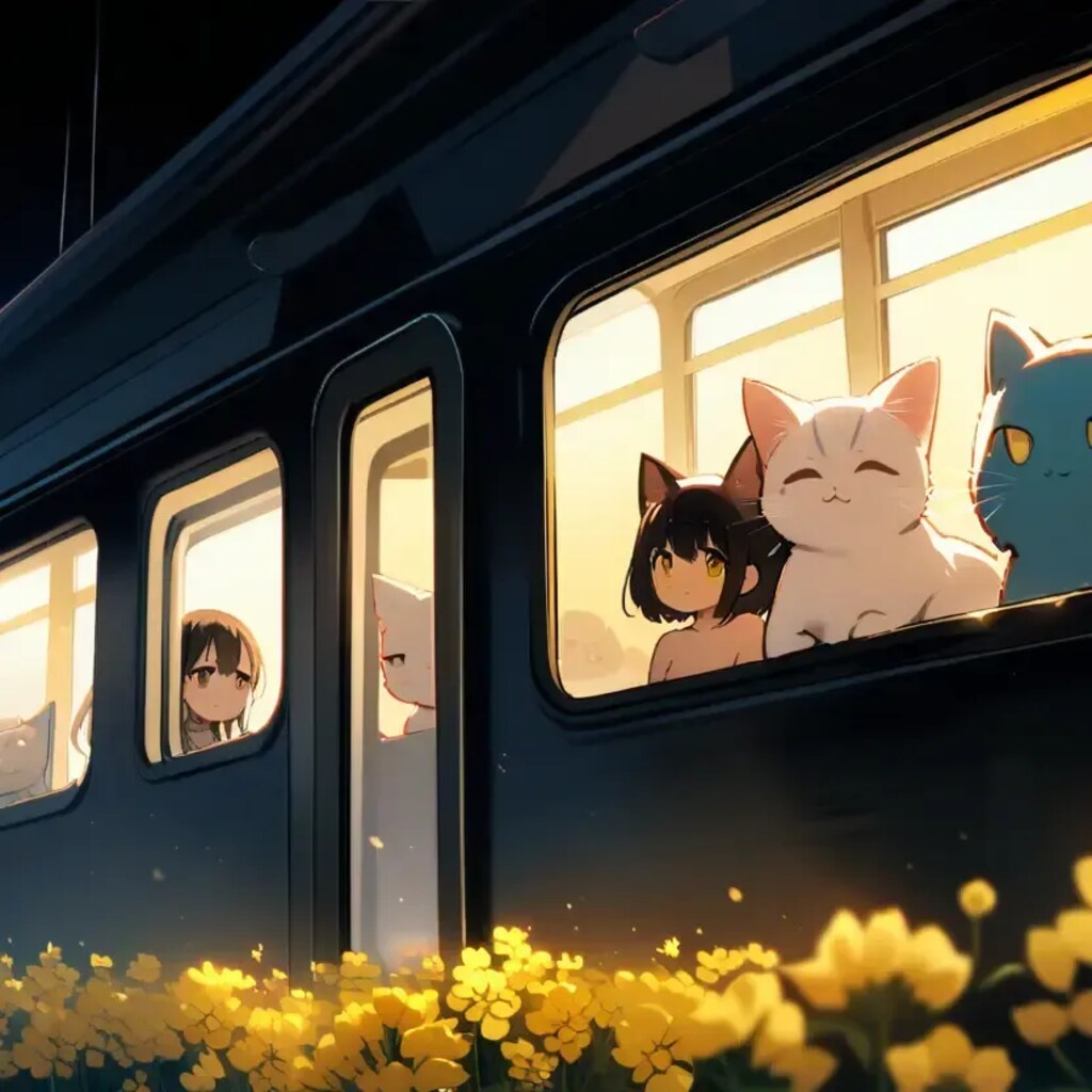 たまが電車でやって来た！