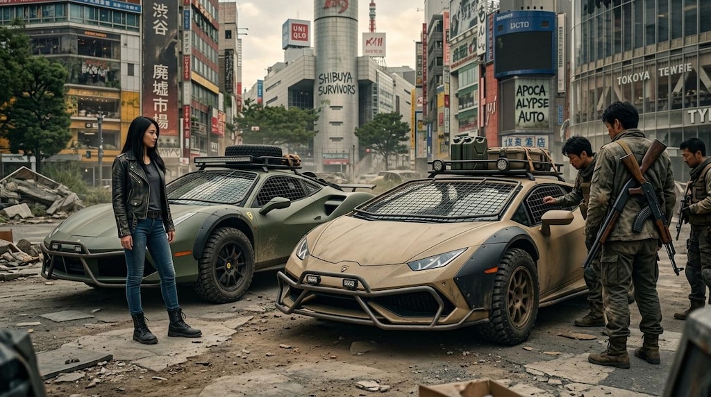 終末の自動車展示会