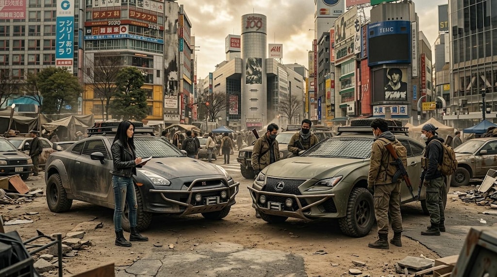 終末の自動車展示会