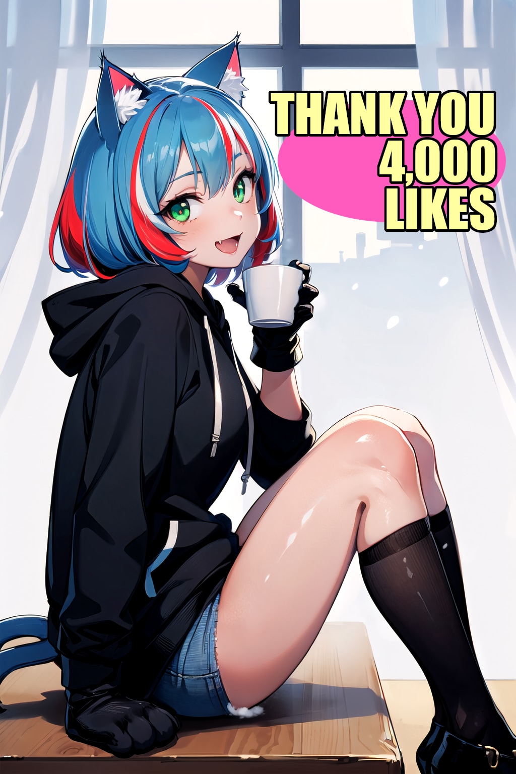 4,000いいね＆猫の日記念