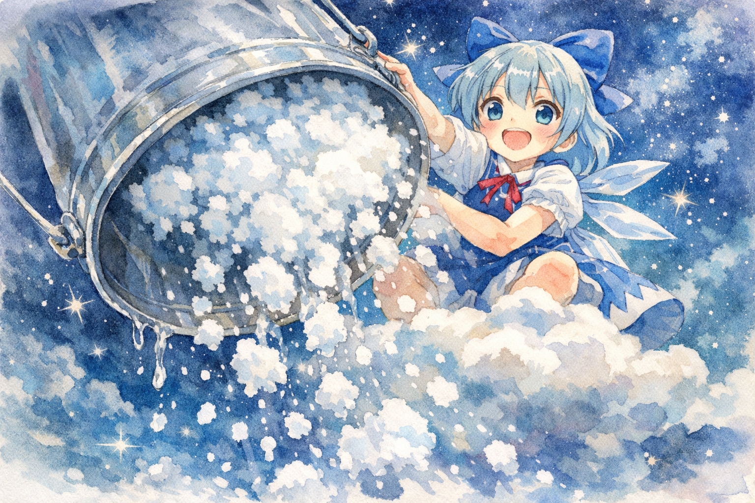 雪を降らす！雪ん娘チルノ | の人気AIイラスト・グラビア