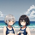 海で寒中水泳 3枚目