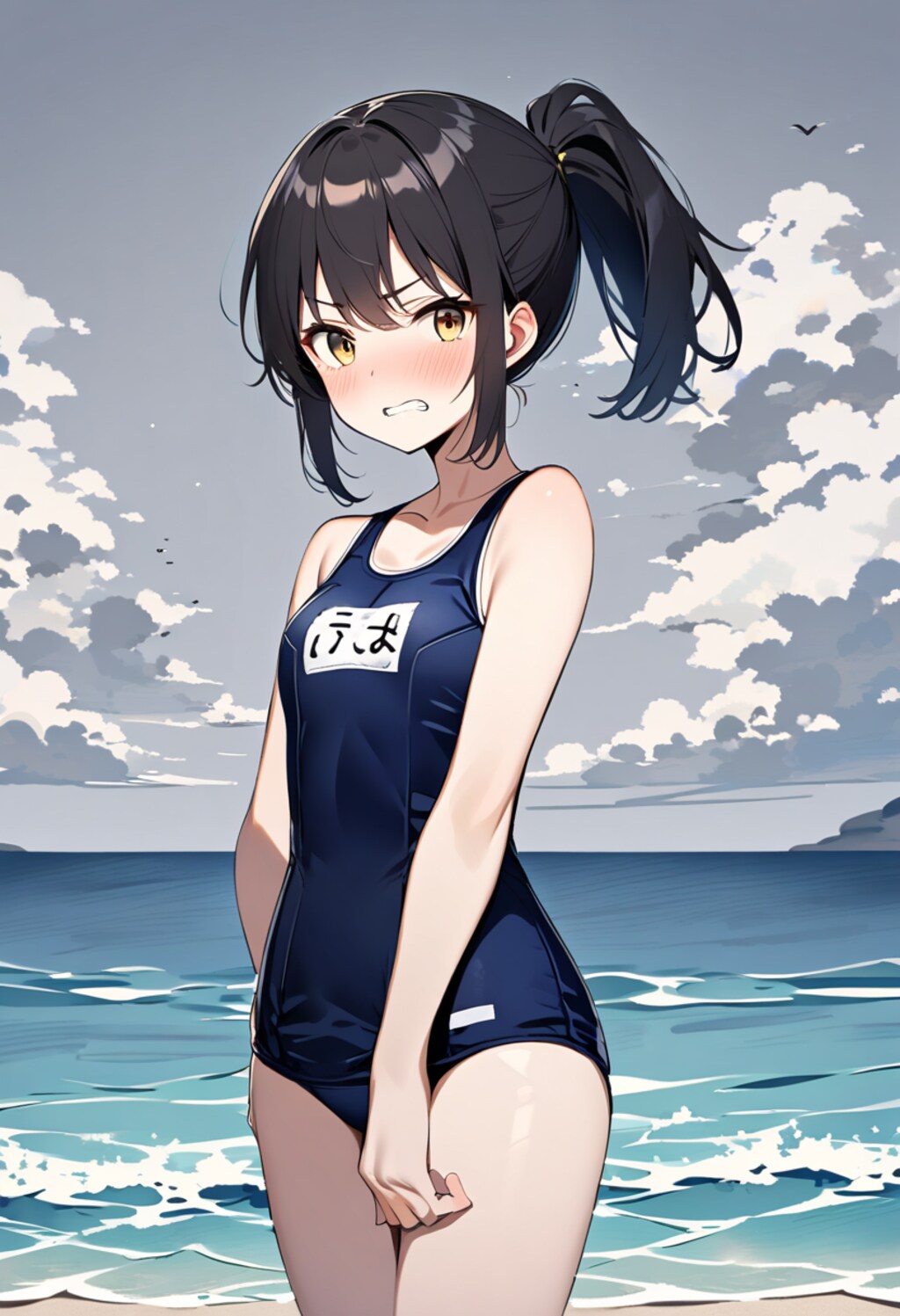 海で寒中水泳
