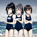 海で寒中水泳 6枚目