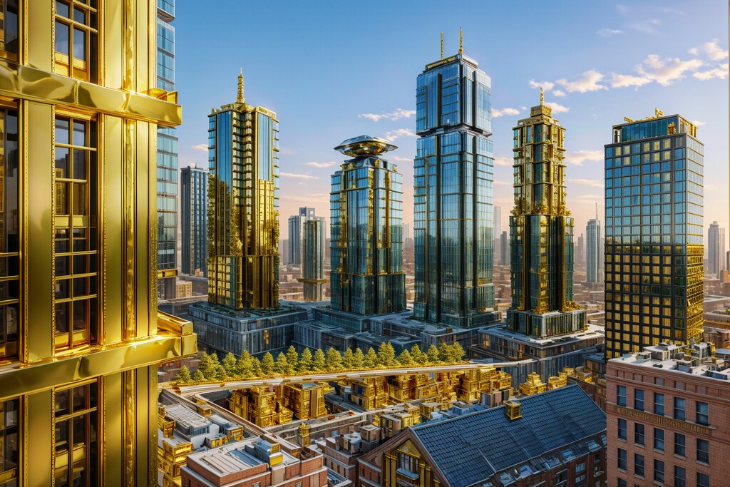 3枚] 黄金都市 近未来建築05