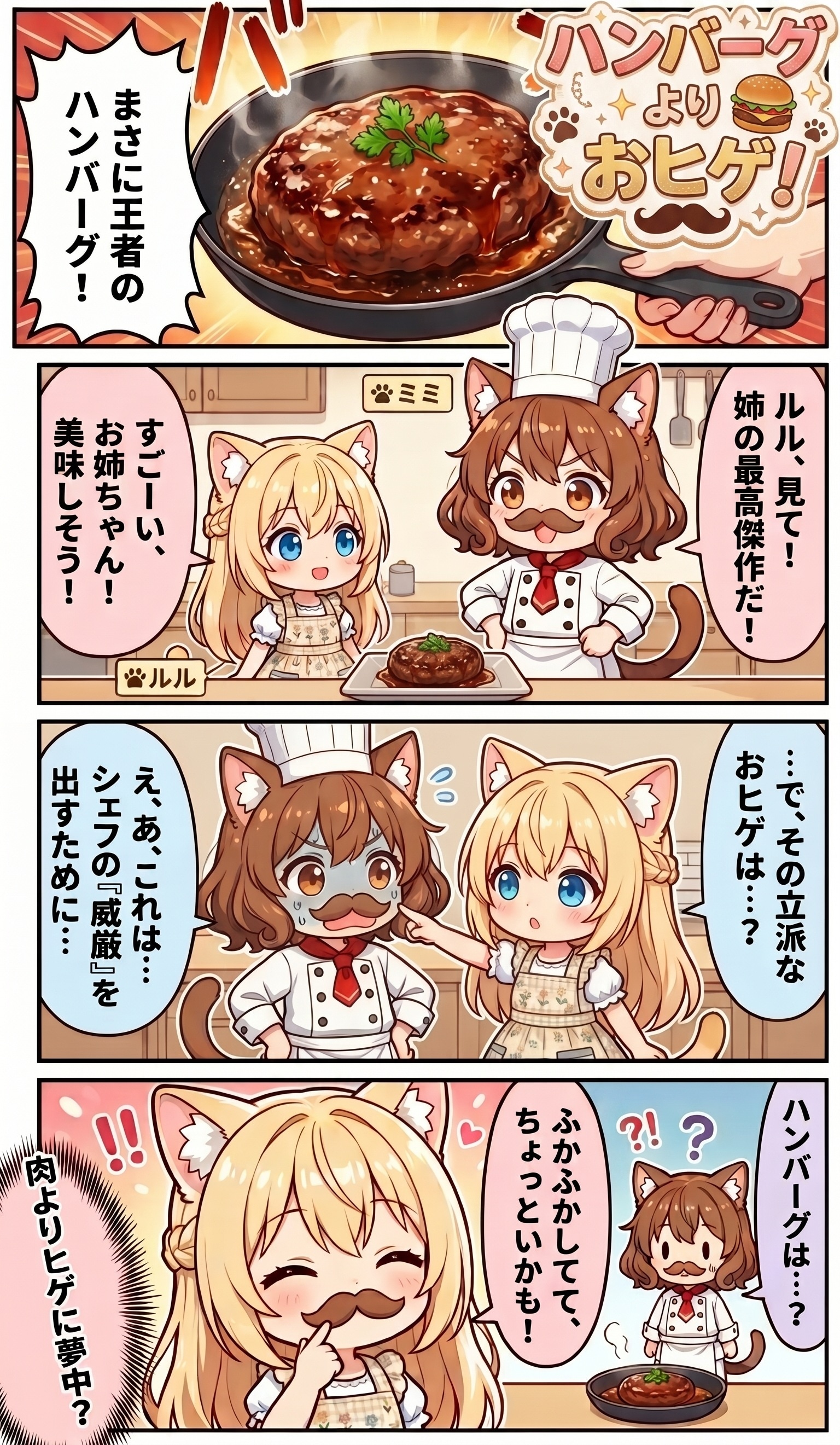 ハンバーグよりおヒゲ！+もう1本