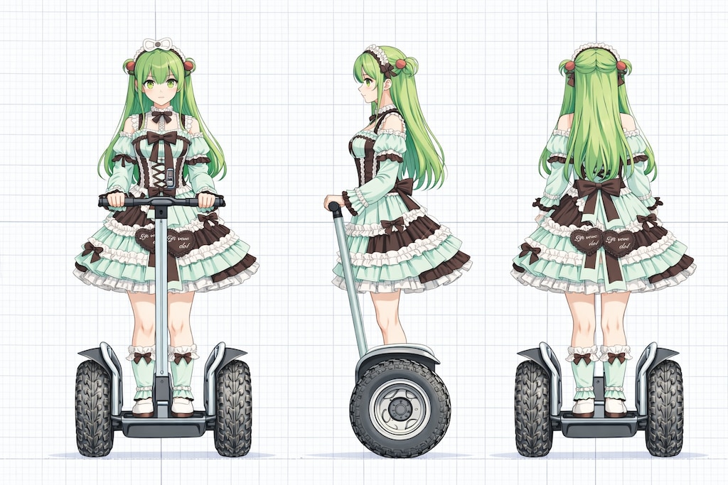 桜舞う空とミントドールの滑走