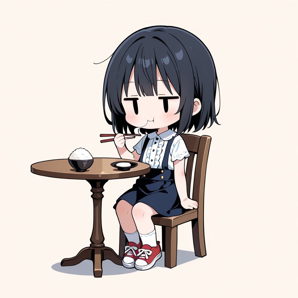 御飯を食べる