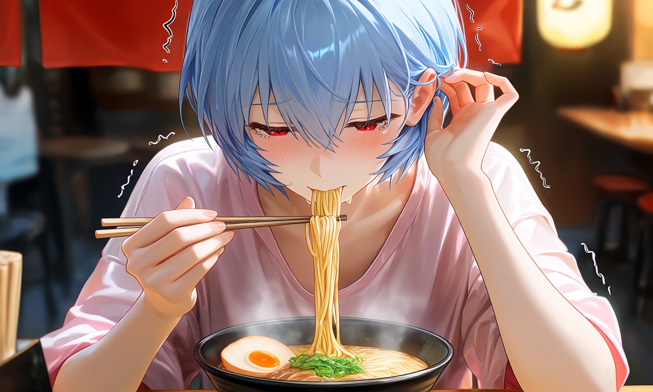 綾波レイ　肉なしラーメンの後は…