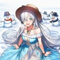 雪だるま作る水着コスプレ皇女人妻 7枚目
