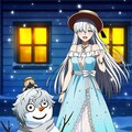 雪だるま作る水着コスプレ皇女人妻 4枚目