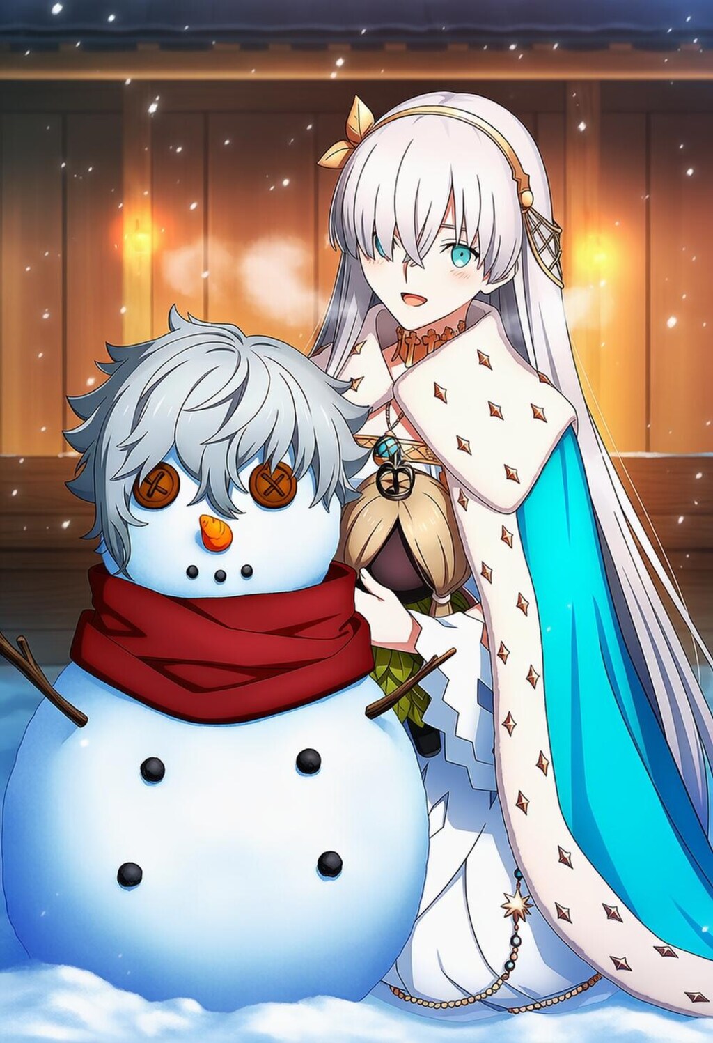 雪だるま作る水着コスプレ皇女人妻