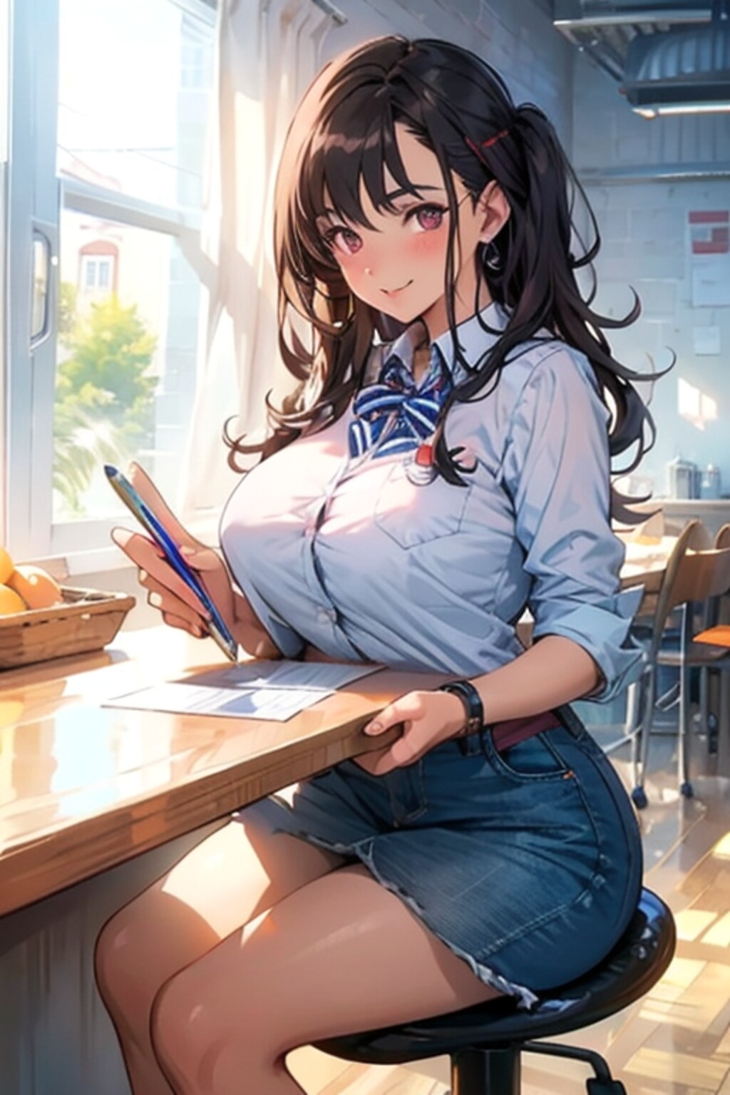見つめる美人