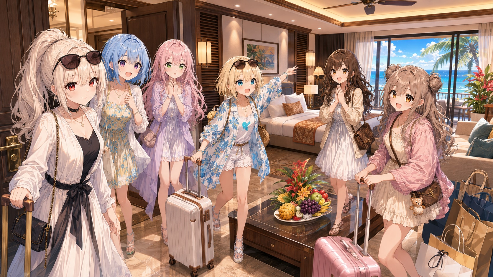 リッチなホテルルームに到着しました🌴✨