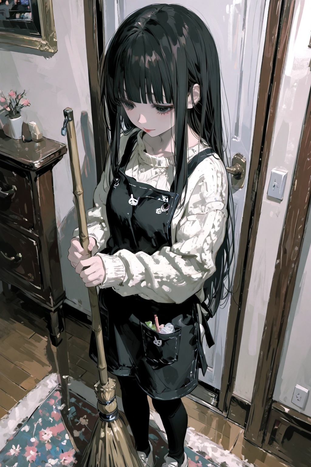 部屋の大掃除 | の人気AIイラスト・グラビア