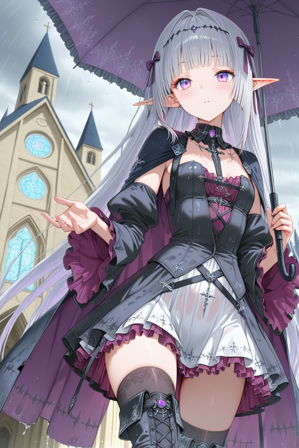 驟雨、見上げればエルフ