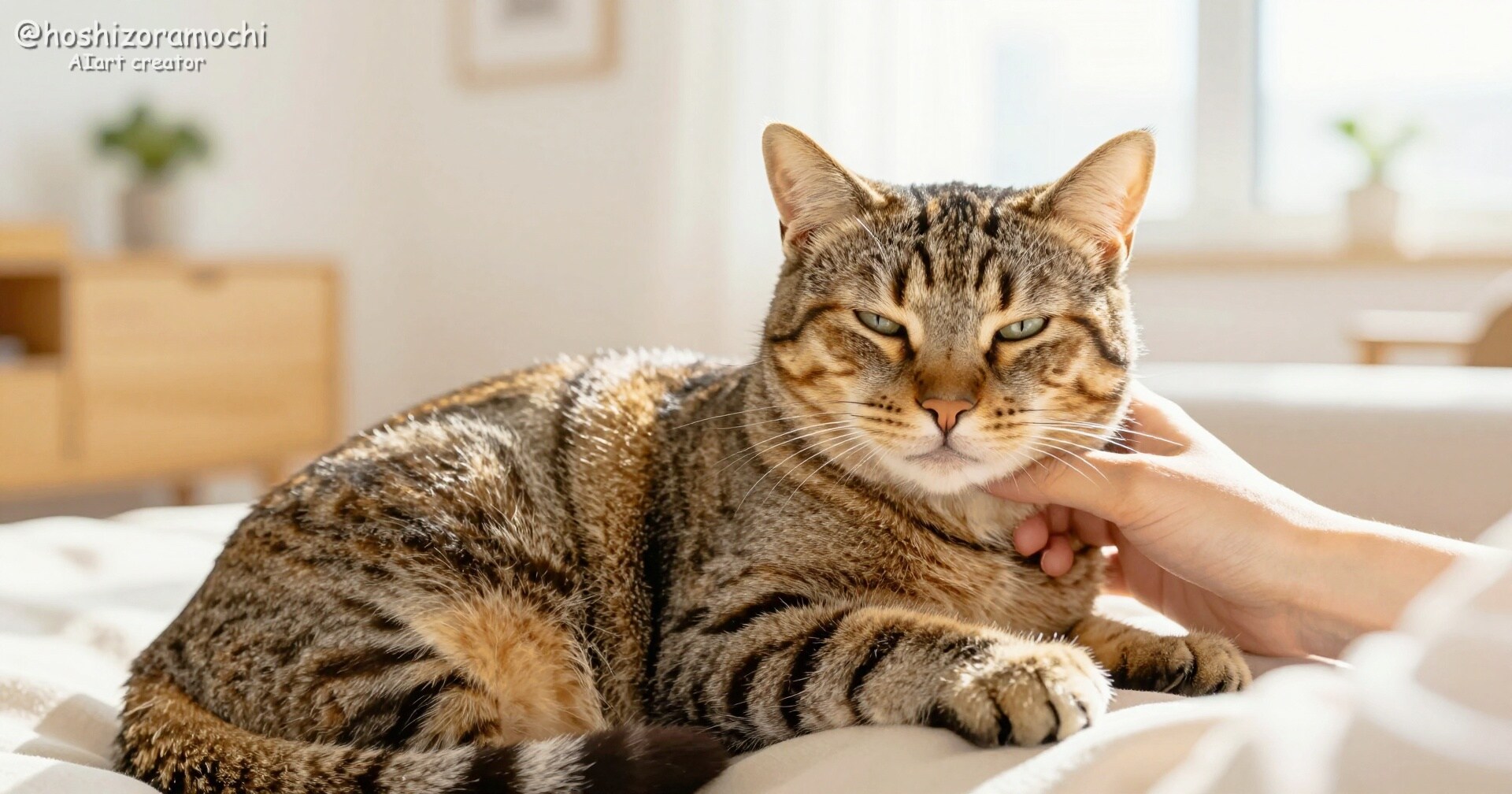 この表情…撫でられて不機嫌？😾