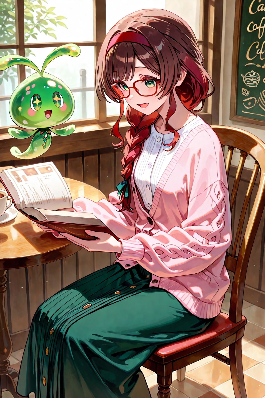 三つ編み眼鏡のお姉さん