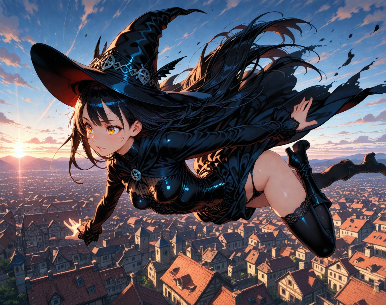 黒魔法少女・箒要らず