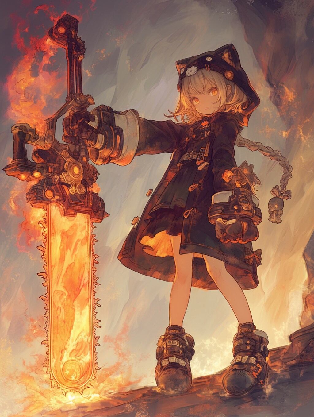 この聖剣(チェーンソー)で。