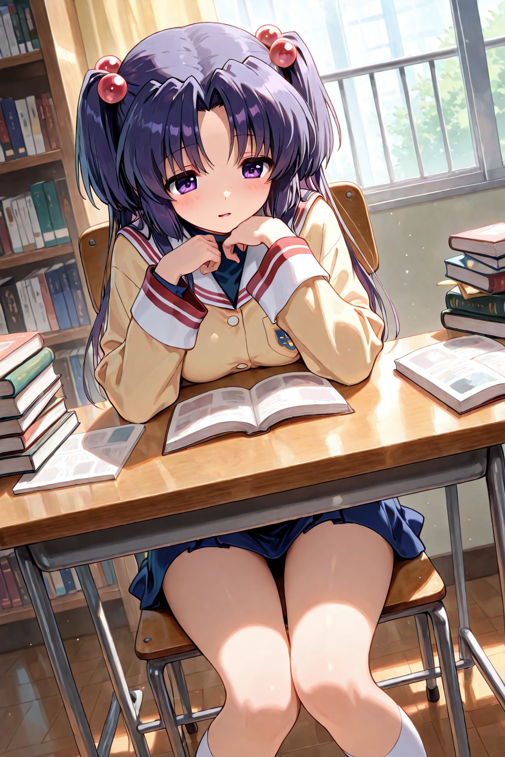 ことみ読書中 | の人気AIイラスト・グラビア
