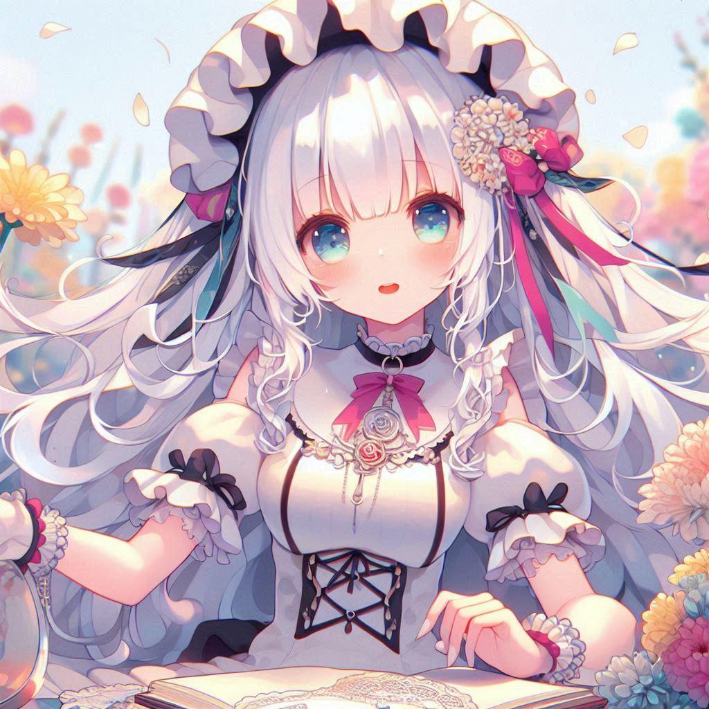 白髪の可愛い女の子【270】 | の人気AIイラスト・グラビア