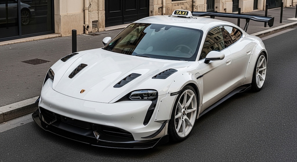 ポルシェタイカンタクシーのドリ車