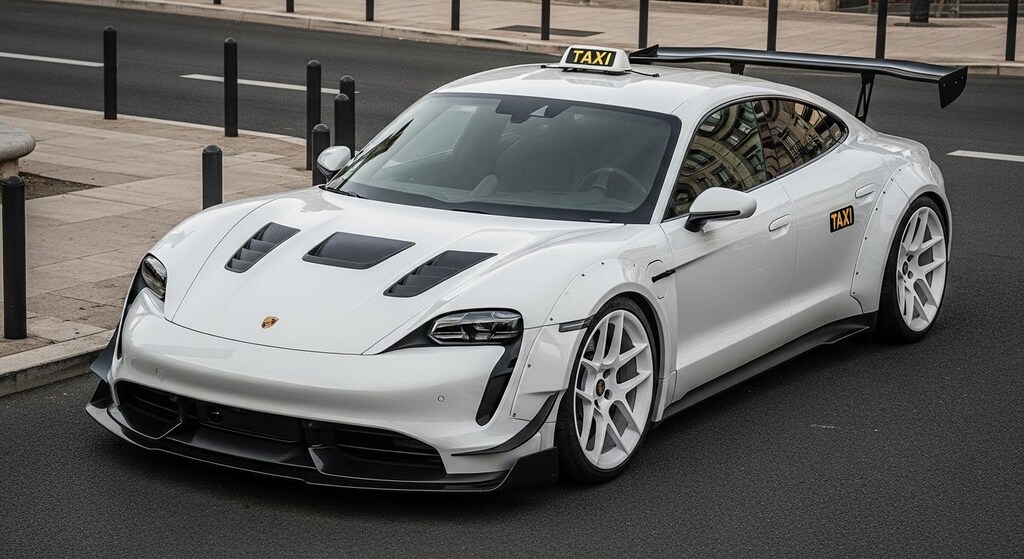 ポルシェタイカンタクシーのドリ車