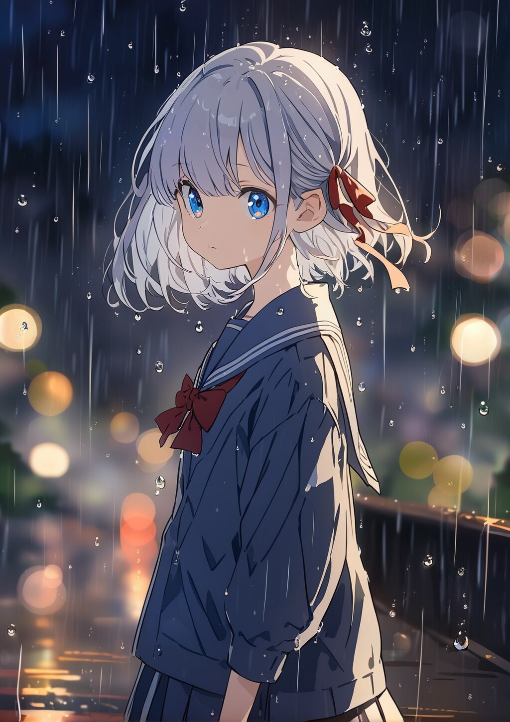 雨に打たれて