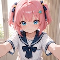 桃華ちゃんのセーラーワンピ(∩´∀`∩)💕 3枚目