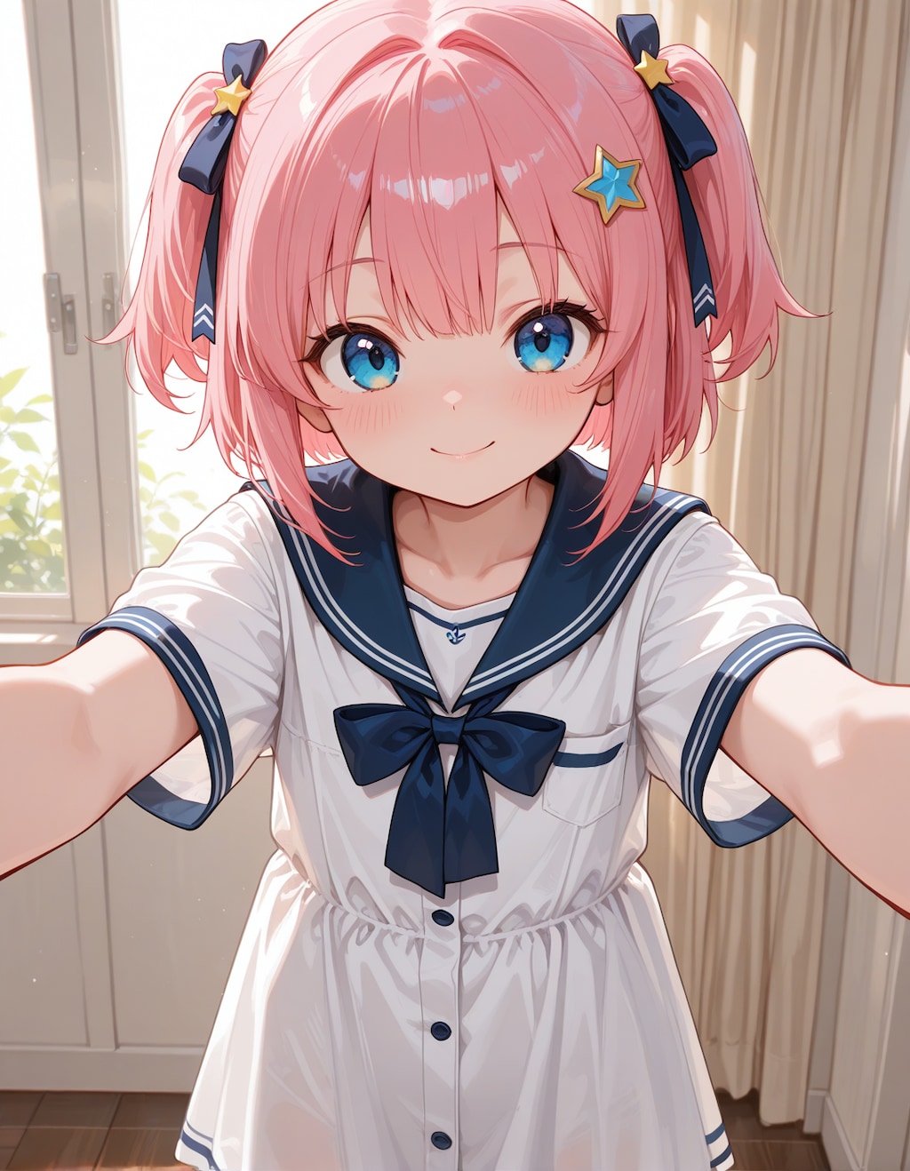 桃華ちゃんのセーラーワンピ(∩´∀`∩)💕
