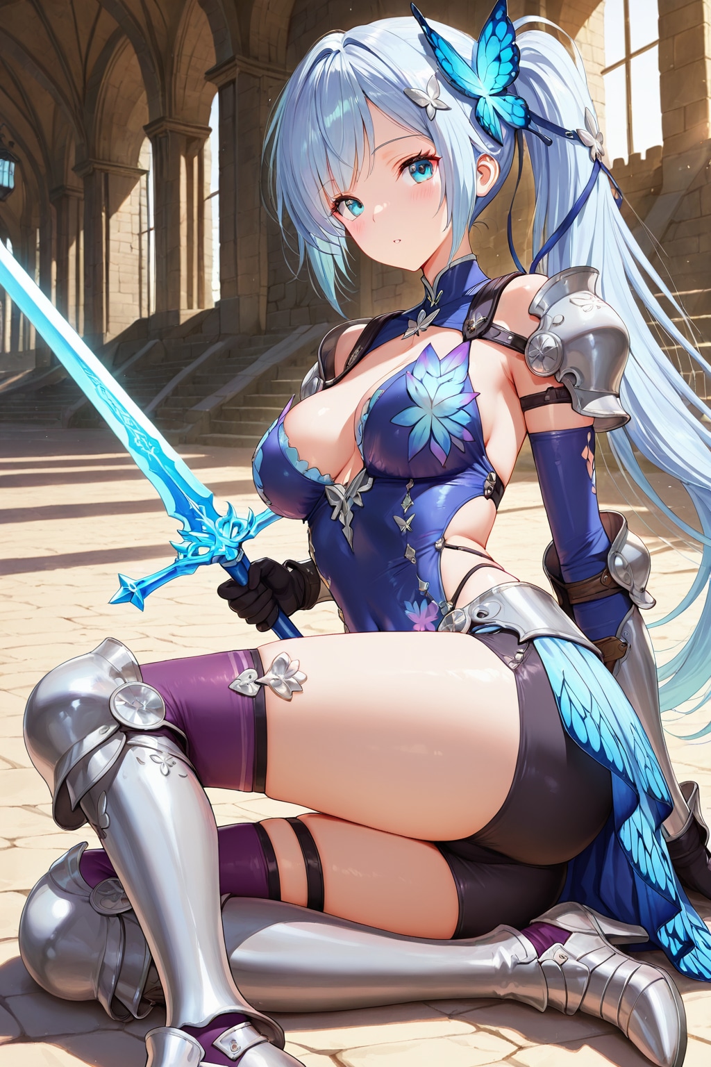 レオタードアーマーの魔法剣士