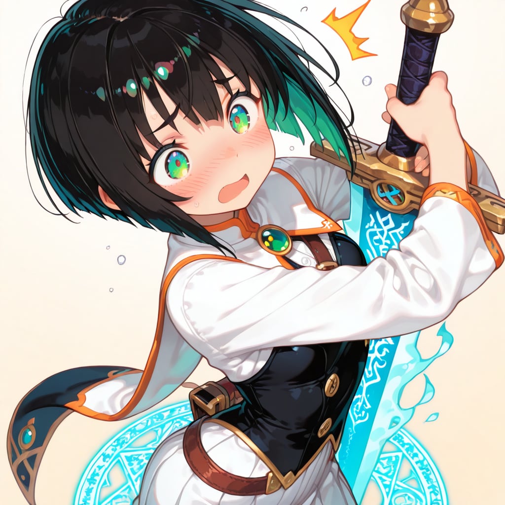 召喚した魔法の剣が想定より大きかった