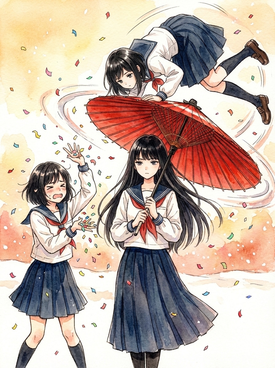 傘回し | の人気AIイラスト・グラビア