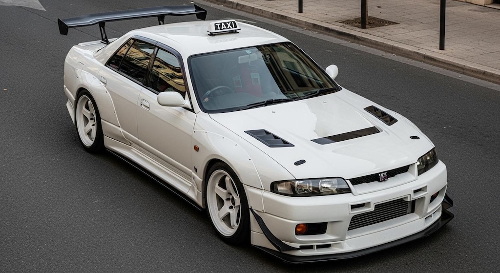 R33GT-Rセダンタクシーのドリ車