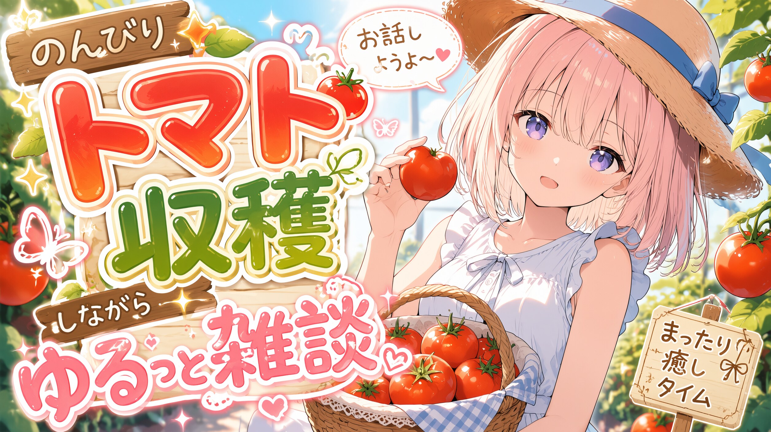 しんじゅちゃんのトマト収穫しながらゆるっと雑談配信（妄想）まもなく開始