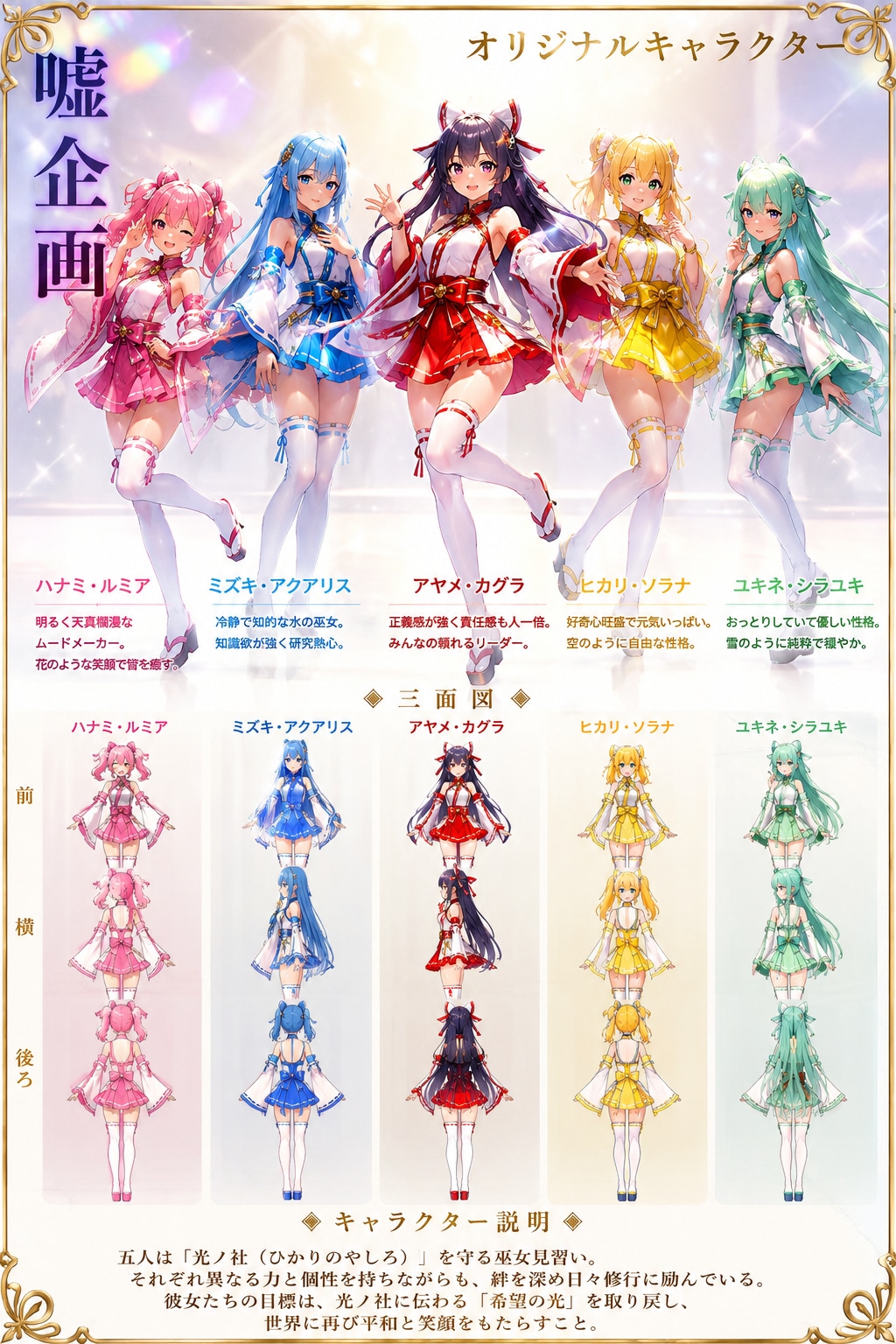 オリジナルキャラクター　巫女服