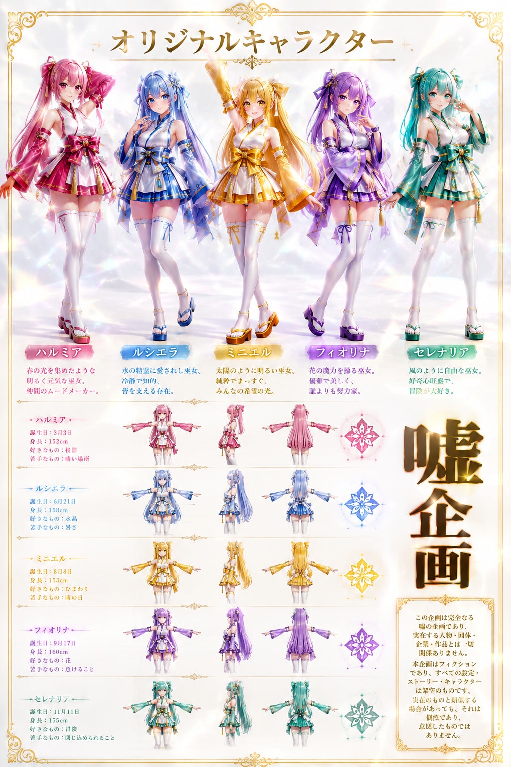 オリジナルキャラクター　巫女服