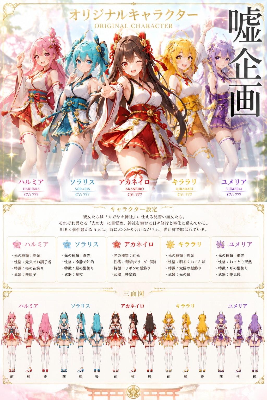オリジナルキャラクター　巫女服